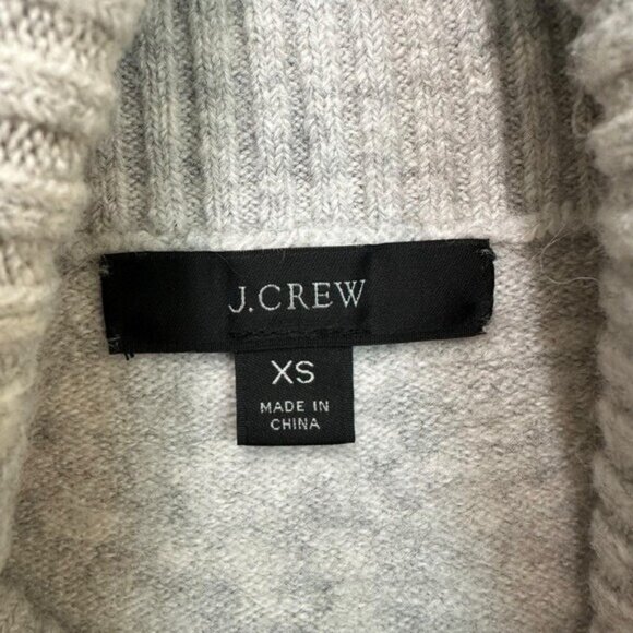 J Crew Women's XS Striped Turtleneck Sweater Supersoft Yarn Green Gray BS045 - Picture 6 of 9